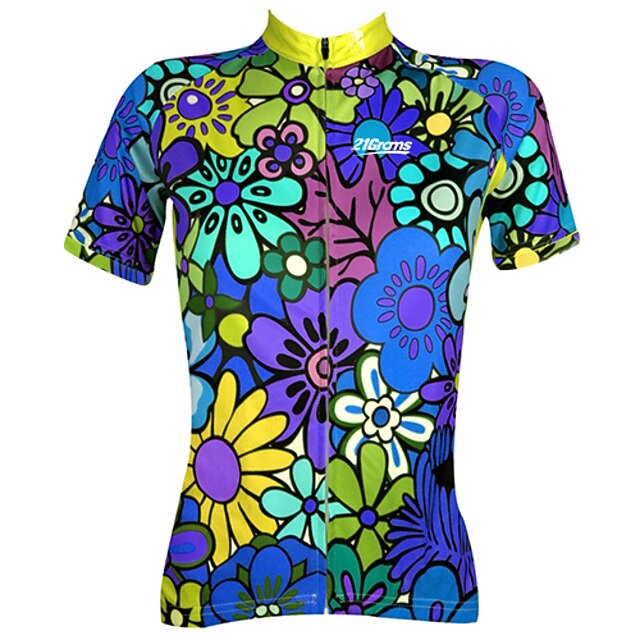 Women's Cycling Jersey Patterned Floral Botanical Flower