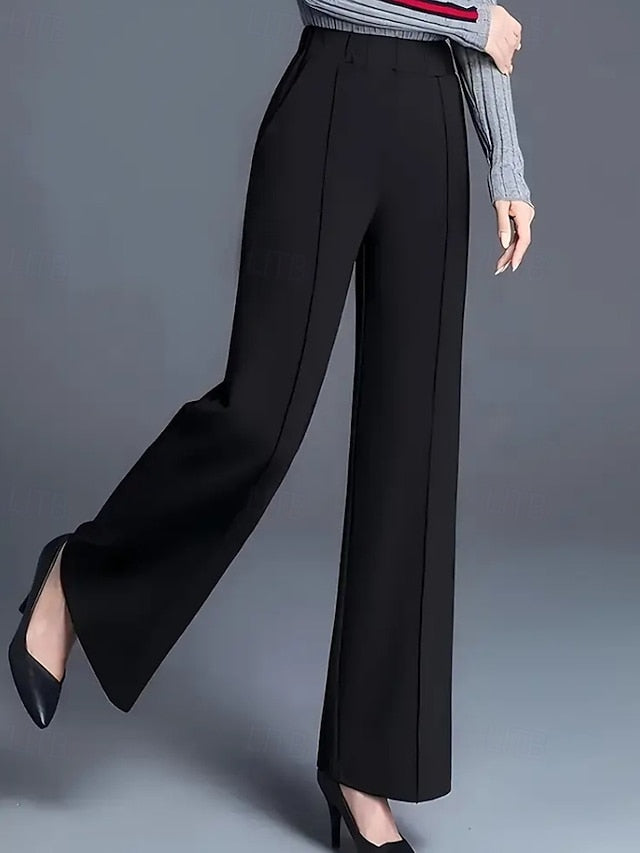 Women's Wide Leg Chinos Streetwear Casual Full Length