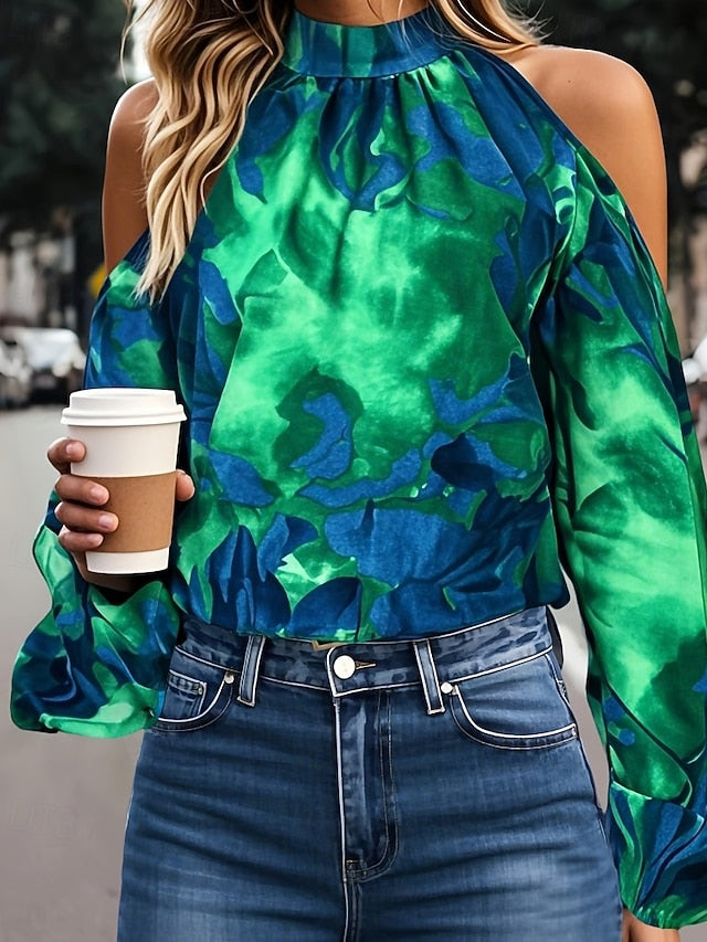 Women's T Shirt Tee Top Eyelet Floral Elegant Fashion