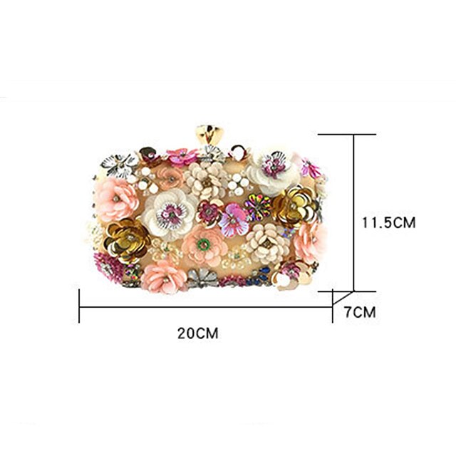 Clutch Embellished Flower – Floral Women's Evening 3D