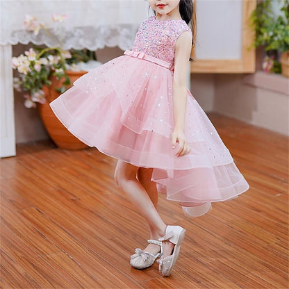 Party Girls' Color Sleeveless Solid Dress Kids