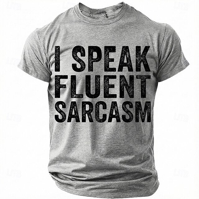 I Speak Fluent Sarcasm Funny T Shirt Sarcastic Humor Graphic Tee