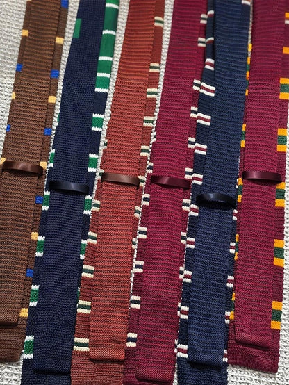 Stylish Christmas Men's Woven - Tie Knit Neck Stripe