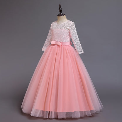 Girls' Sleeve Wedding Girl Dress Flower Half Kids