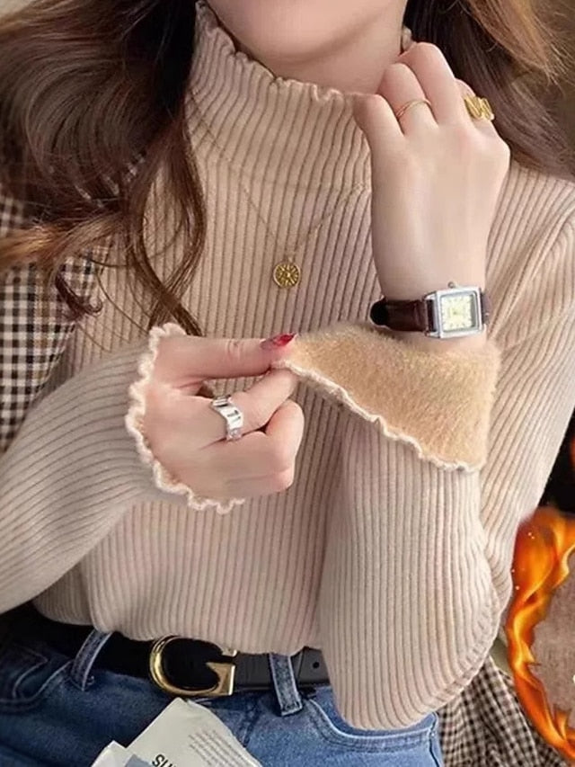 Women's Blouse Solid Color Elegant Stylish Basic Long