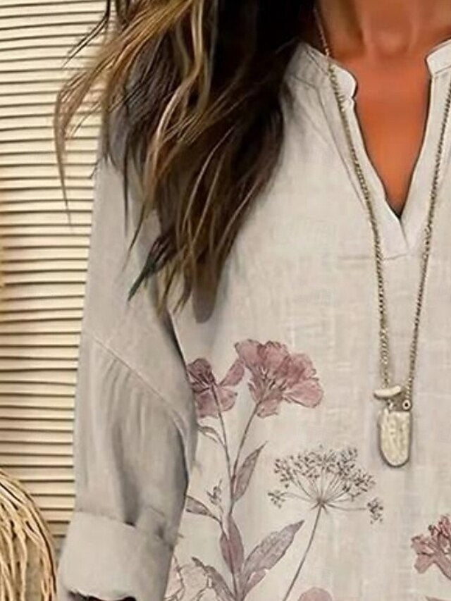 Women's Shirt Tunic Print Floral Graphic Bohemia Daily