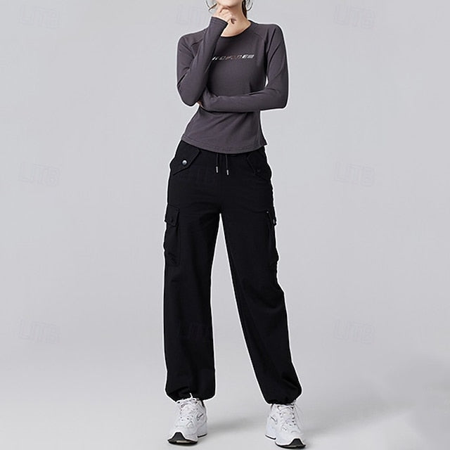 Women's Running T-Shirt Gym Shirt Sports Top Long Sleeve