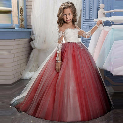 Dress Princess Communion Girls' First Girl Flower