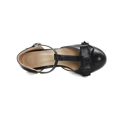 Mint Retro – Bow with 1950s T-Strap Vintage Chunky Green Heels