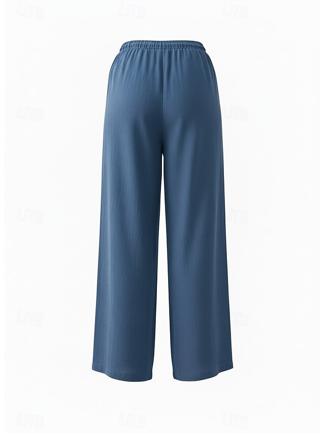 70% Linen Women's Linen Pants Culottes Wide Leg Wide Leg