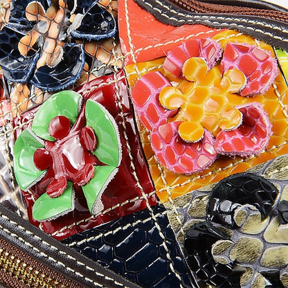 Shoulder Bohemian - Women's Bag Patchwork Leather Colorful