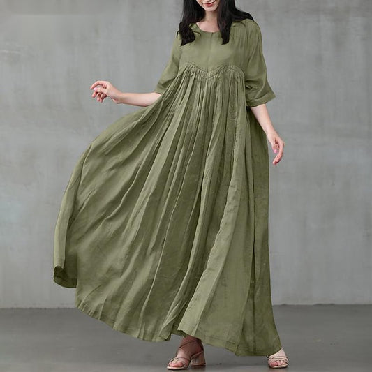 Women's Long Dress Maxi Dress Cotton Blend Casual Dress