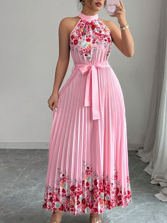 Women's Maxi Dress A Line Dress Halter Dress Vacation