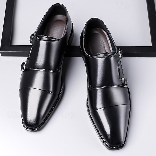 Elegant Shoes – Double Strap Monk Leather Men's