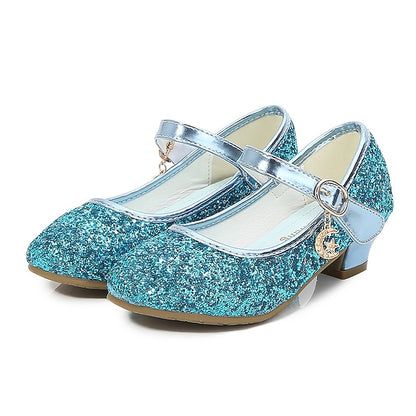 Girls' Shoes Heel Glitter Mary Low Jane Sparkle
