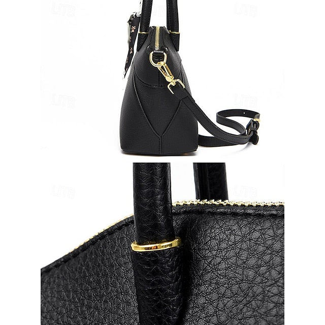 Holiday Office Bag Daily Women's Handbag PU Bucket Leather