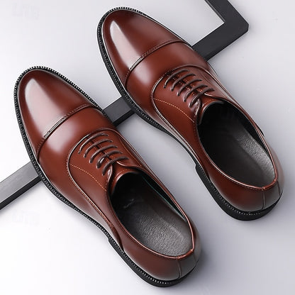Shoes Cap-Toe – Oxford Design Classic Men's Brown