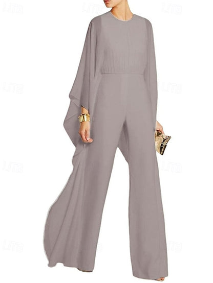 Elegant Simple Cape Dress Bride of the Jumpsuit Mother