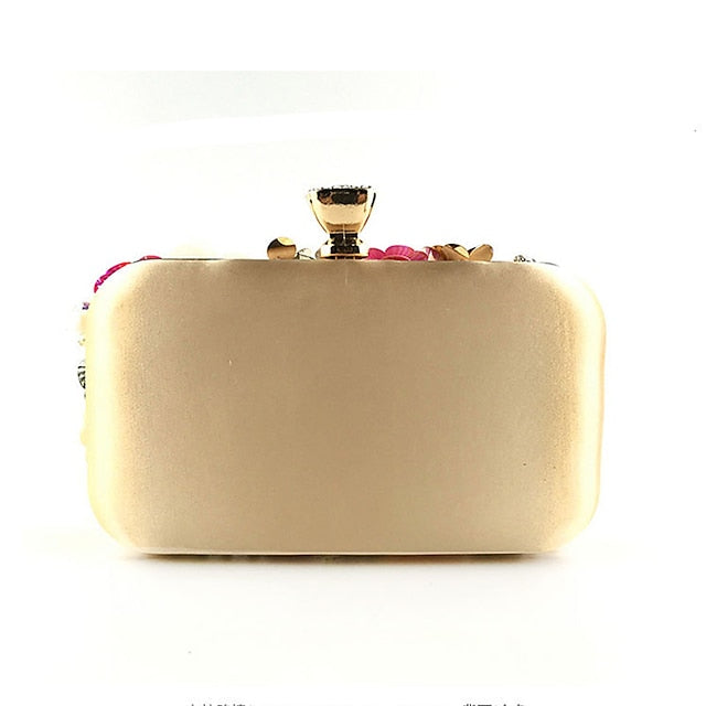 Clutch Embellished Flower – Floral Women's Evening 3D