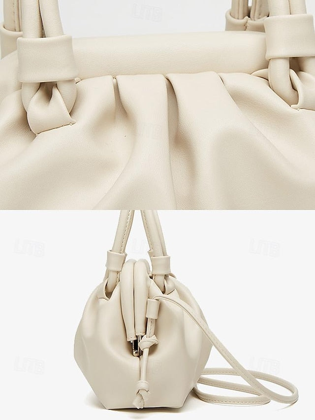 Elegant with Cream – Women's Drawstring Closure Handbag