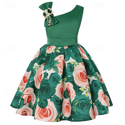 Flower Dress 3D Party Summer Sleeveless Easter Girls'