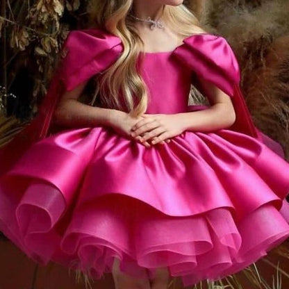 Flower Girls' Dress Color Kids Girl Solid Party