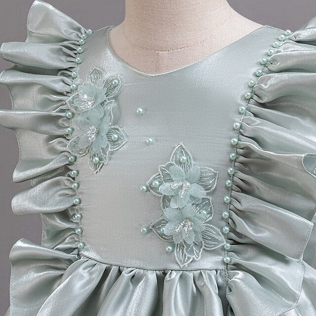 Toddler Dress Sleeveless Party Wedding Girls' Floral