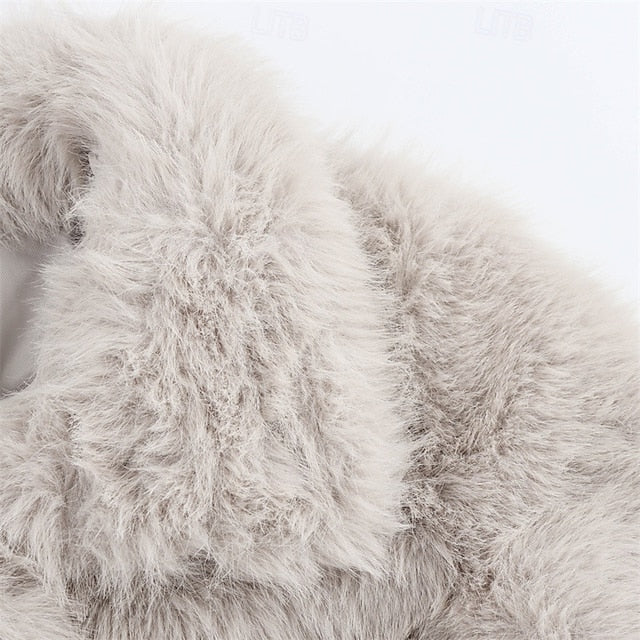 Furs Faux Coat Women's Buttons Comfortable Fur Warm