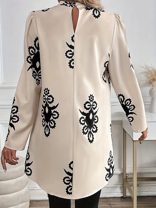 Women's Shirt Blouse Print Graphic Stylish Casual Long