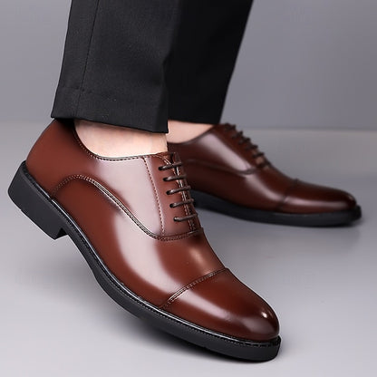 Shoes Cap-Toe – Oxford Design Classic Men's Brown