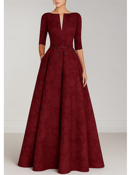 Gown Burgundy the Evening Elegant of Mother A-Line Blue Bride
