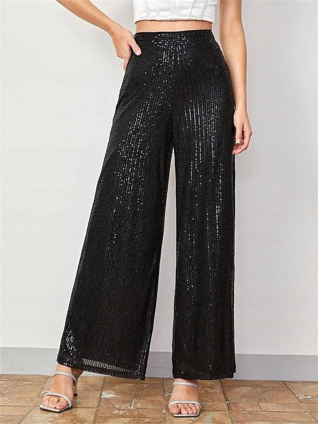 Women's Wide Leg Pants Trousers Fashion Streetwear Full