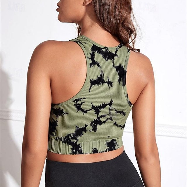 Women's Yoga Top Crew Neck Quick Dry Breathable Cropped