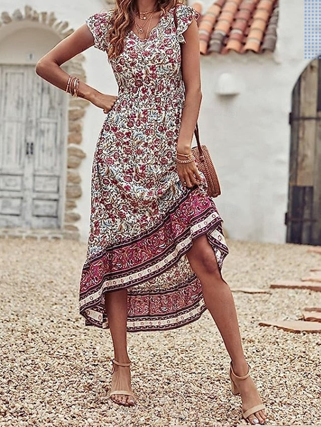 Women's Midi Dress Casual Dress A Line Dress Boho Dress