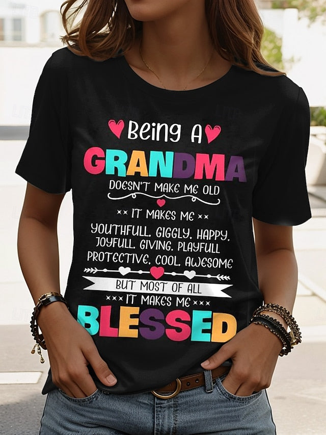 Mother's Day Women's T Shirt Graphic Letter Stylish