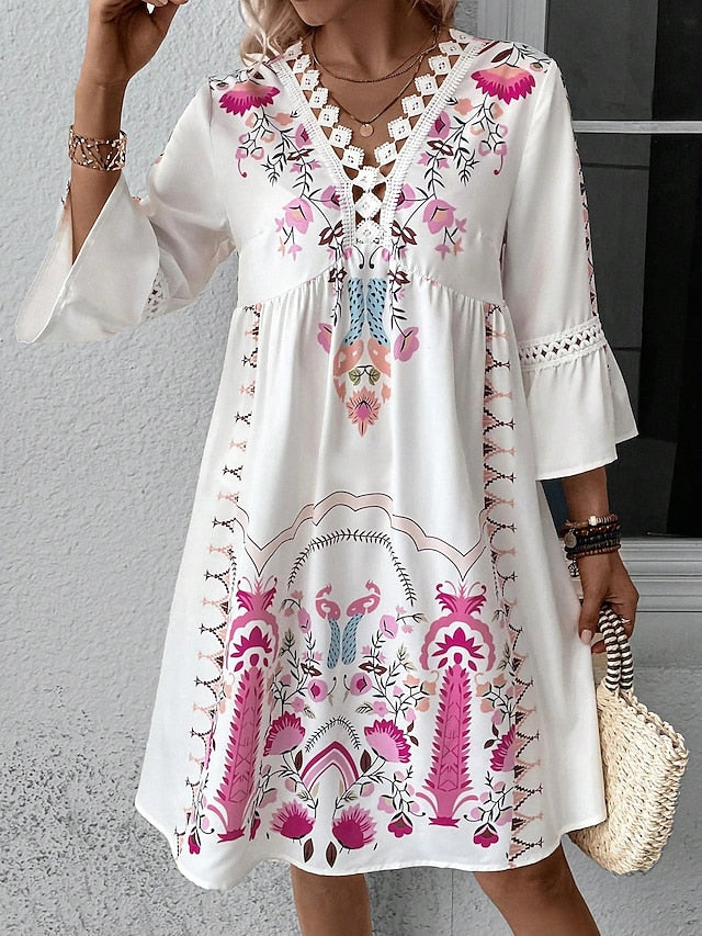 Women's Midi Dress Chiffon Dress Boho Chic Dresses Boho