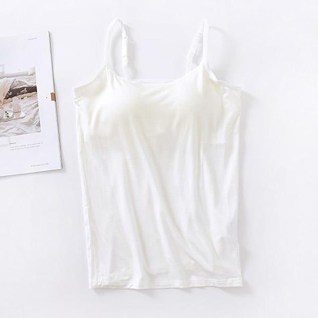 Women's Camisole Tank Top Plain Basic Sleeveless U Neck