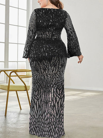 Size Party Curve of Mother V the Bride Plus Dress Elegant