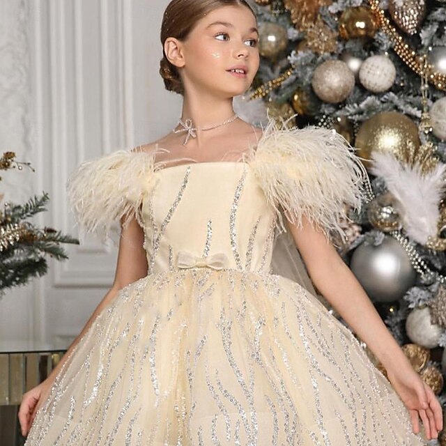 Kids Girls' Solid Color Dress Sleeveless Performance Party