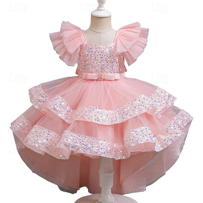 Party Dress Sleeveless Wedding Kids Sequin Girls' Special