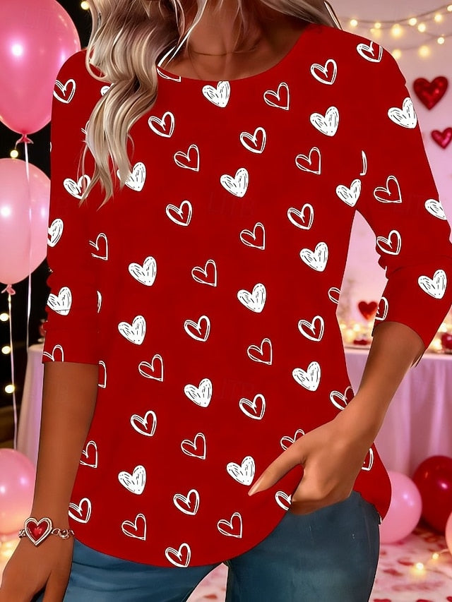 Valentine's Day Women's T Shirt Graphic Vintage