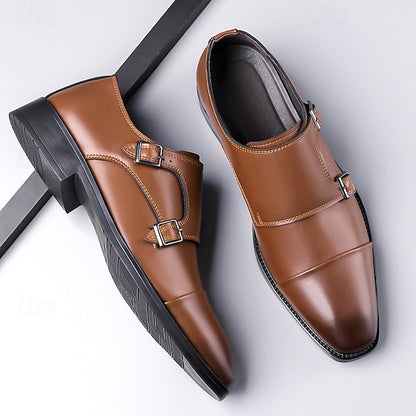 Elegant Shoes – Double Strap Monk Leather Men's