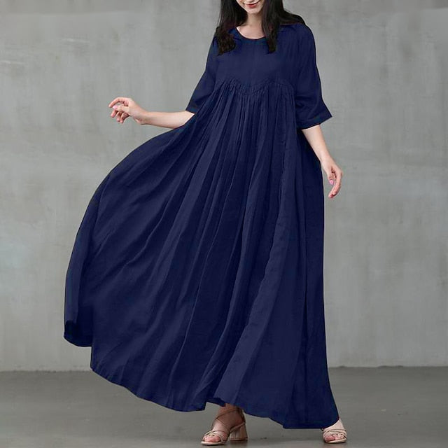 Women's Long Dress Maxi Dress Cotton Blend Casual Dress