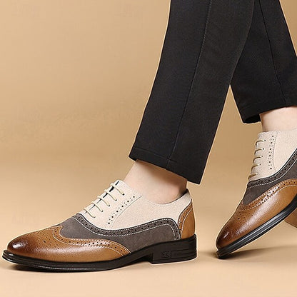 and Brown Oxford Shoes Gray Men's Brogue Classic