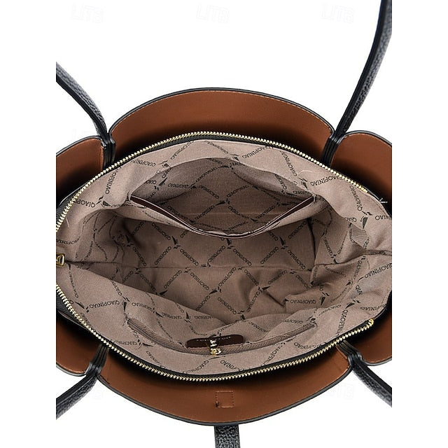 Green Faux Tote Women's Bag Leather