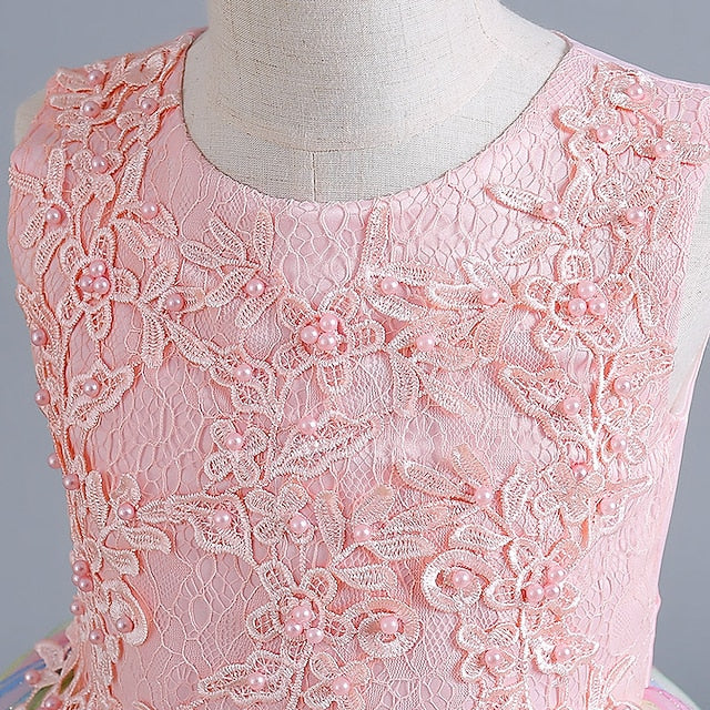 Flower Party Kids Dress Girl Sleeveless Girls' Floral