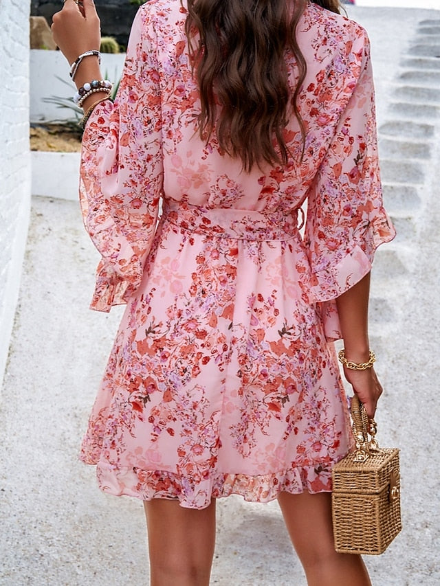 Women's Mini Dress Casual Dress Floral Dress Summer Dress