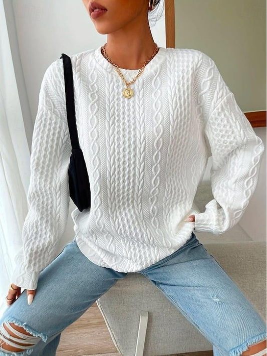 Women's Sweatshirt Elegant Vintage Plain Work Dailywear