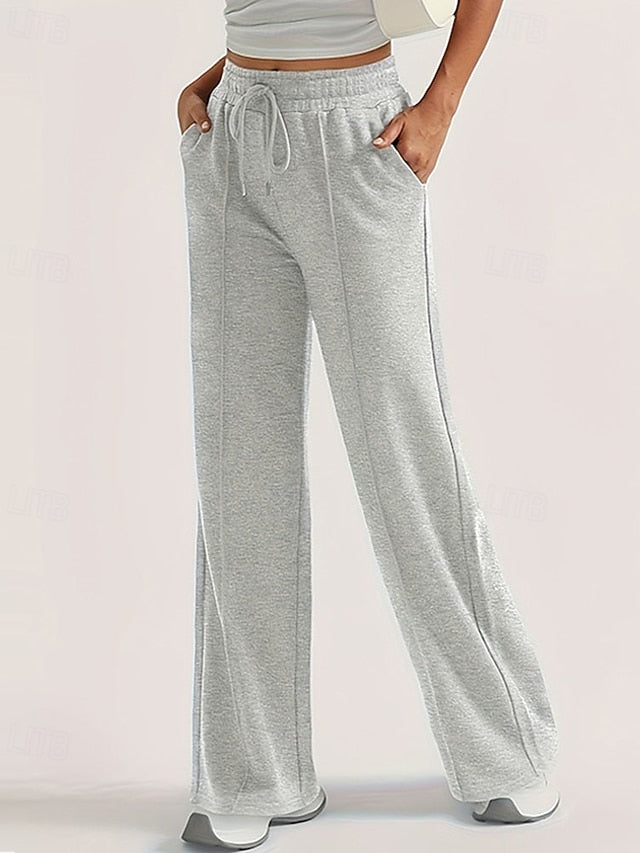 Women's Wide Leg Chinos Vacation Streetwear Casual Full