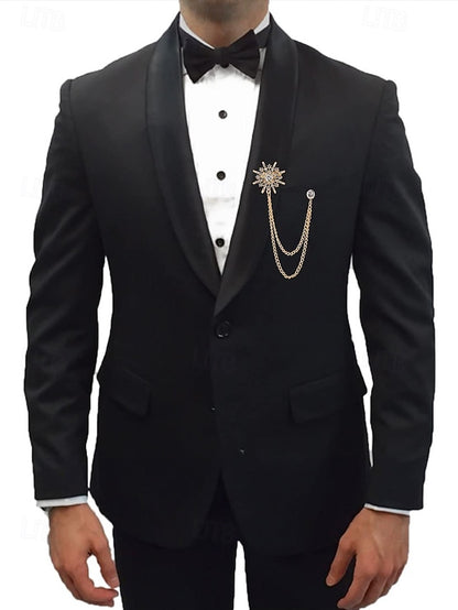 Stylish Gold Crystal Pin with Chains Star – Lapel Elegant